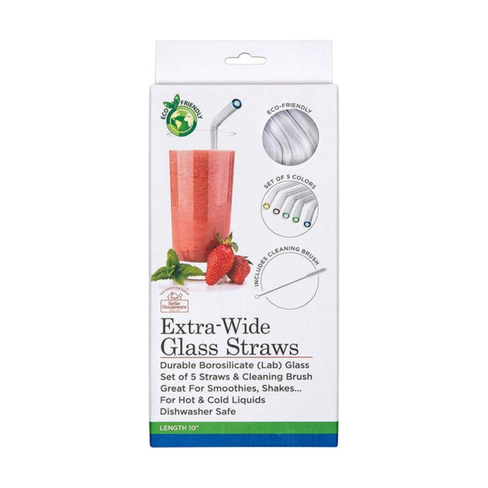Reusable Drinking Straw, Smoothie Glasses Straw